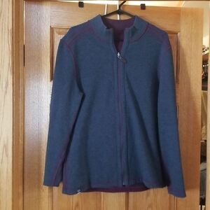 Reversable Gray and Purple Zipper Sweater